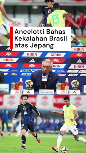 Video: Pengakuan Ancelotti Setelah Brasil Kalah 2-3 vs Jepang