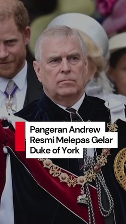 Video: Pangeran Andrew Resmi Melepas Gelar Duke of York gegara Skandal