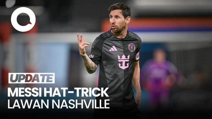 Video Messi Hat-trick Lawan Nashville, Satu Golnya Messi Banget