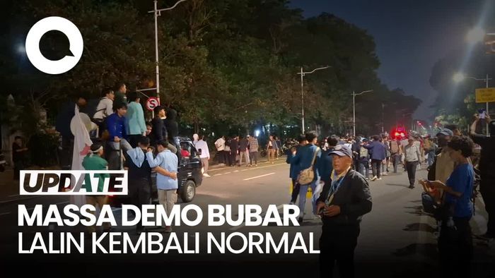 Video: Massa Aksi Bubar, Lalin Jalan Merdeka Selatan Kembali Normal