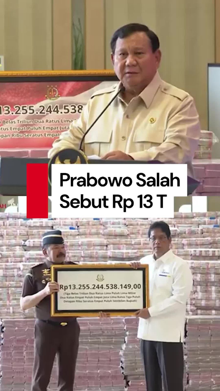 Video Salah Sebut Duit Korupsi Rp 13 T Jadi Miliar, Prabowo: Nggak Kebayang