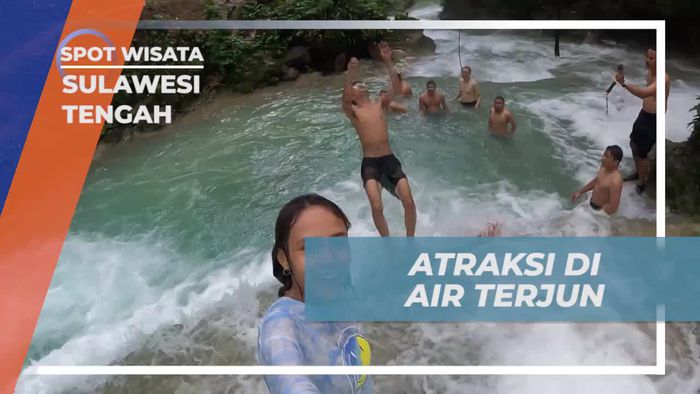 Tunjukkan Aksi Seru di Air Terjun Uwe Molino, Sulawesi Tengah