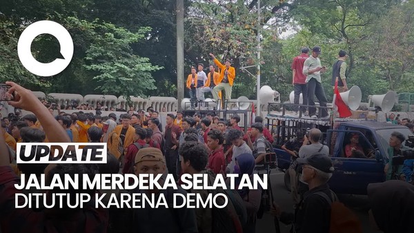 Video: Jalan Medan Merdeka Selatan Ditutup Imbas Demo Mahasiswa