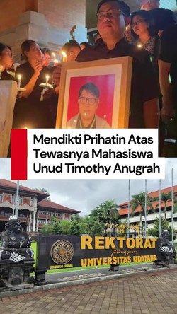 Video Mendikti Prihatin Atas Meninggalnya Timothy, Minta Kampus Bebas Bully