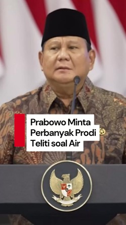 Video: Prabowo Minta Mendiktisaintek Perbanyak Prodi Teliti soal Air