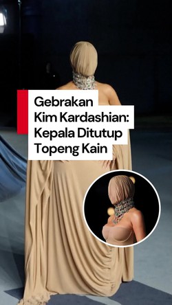 Video Kim Kardashian Tetap Full Make Up Meski Kepala Ditutup Topeng Kain