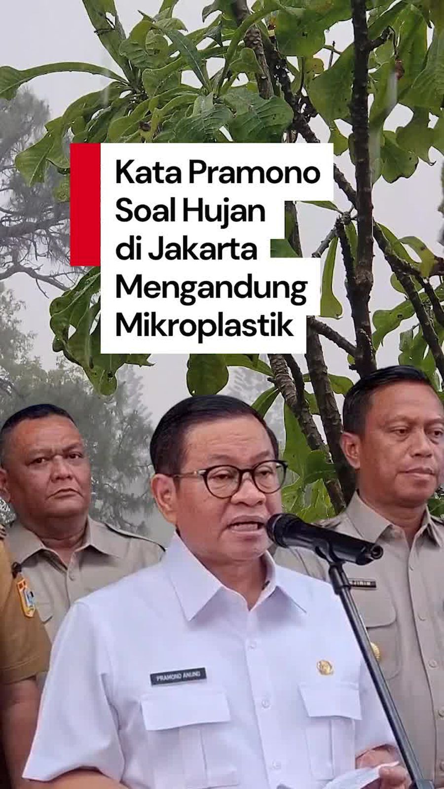 Video Pramono Respons Hujan di Jakarta Mengandung Mikroplastik