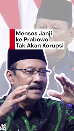 Video Janji Mensos ke Prabowo: Tak Akan Korupsi hingga Main-main Proyek