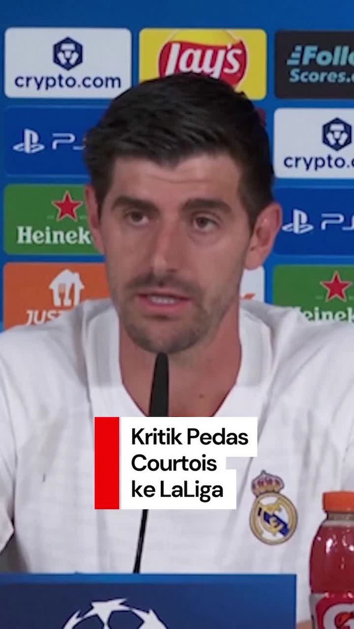 Video Kritik Pedas Courtois ke LaLiga soal Laga Barcelona di Miami