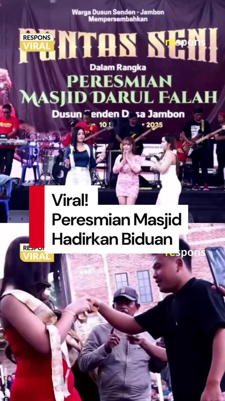 Video: Viral Peresmian Masjid Hadirkan Biduan Dangdut, Ini Kata Kades