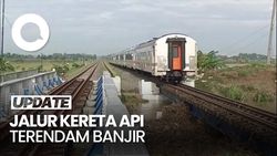 Video: Kondisi Jalur KA di Grobogan Sempat Terendam Banjir