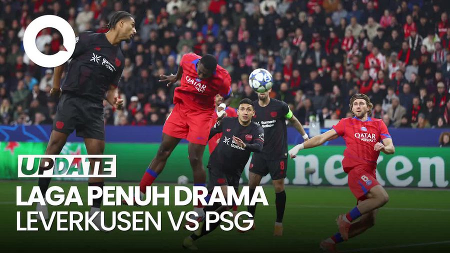 Video: Diwarnai 2 Kartu Merah, PSG Lumat Leverkusen 7-2