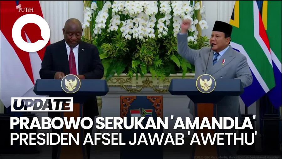 Video: Prabowo Kepalkan Tangan Berseru Amandla, Presiden Afsel Jawab Awethu