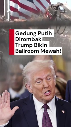 Video Sayap Timur Gedung Putih Dibongkar Demi Pembangunan Ruang Dansa Trump