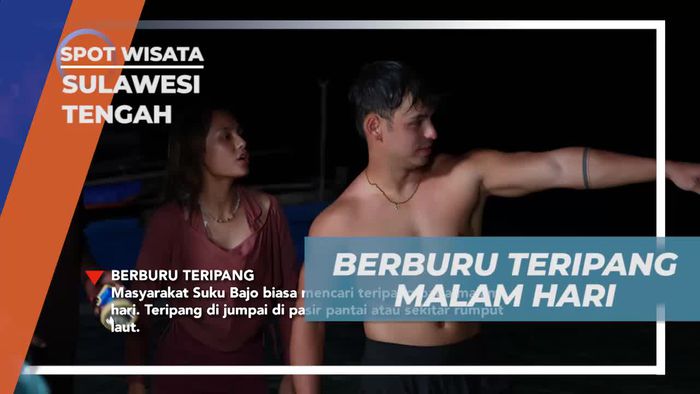 Berburu Teripang Malam di Pinggir Pantai, Sulawesi Tengah