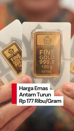 Video: Sempat Rekor, Harga Emas Hari Ini Terjun Bebas!