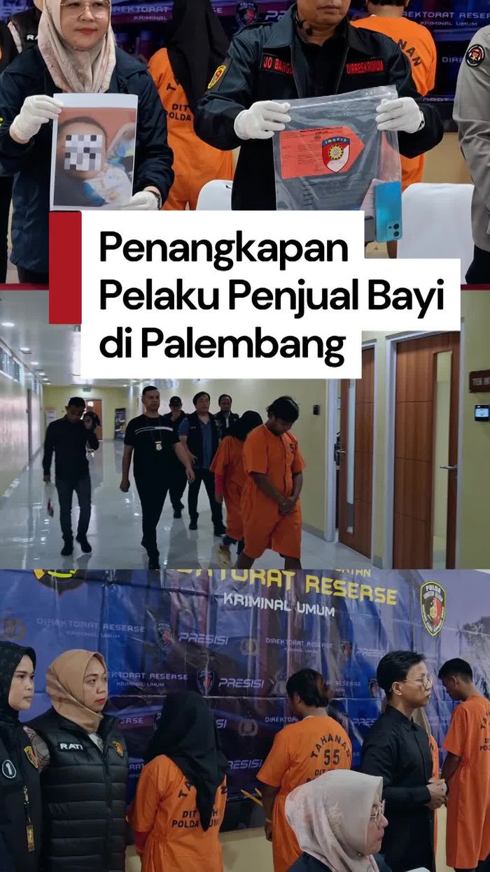 Video: 4 Penjual Bayi di Palembang Ditangkap, Salah Satunya Ayah Korban