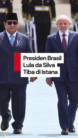 Video: Prabowo Sambut Kedatangan Presiden Brasil Lula da Silva di Istana
