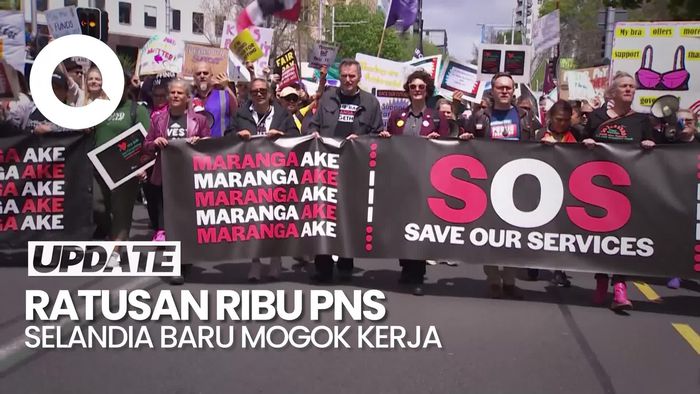 Video: Ratusan Ribu PNS Selandia Baru Mogok Kerja, Tuntut Kenaikan Upah