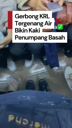 Video: Viral Gerbong KRL Tergenang Air, KAI Commuter Beri Penjelasan