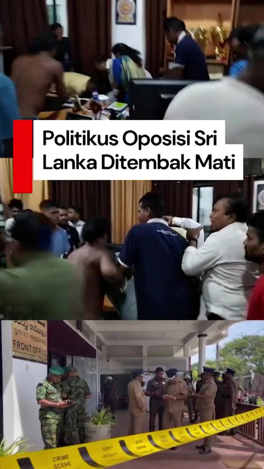Video Politikus Oposisi Sri Lanka Ditembak Mati