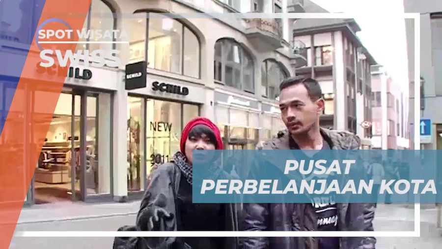 Menyusuri Pusat Perbelanjaan dan Menikmati Air Mancur yang Menyegarkan di Lucerne, Swiss