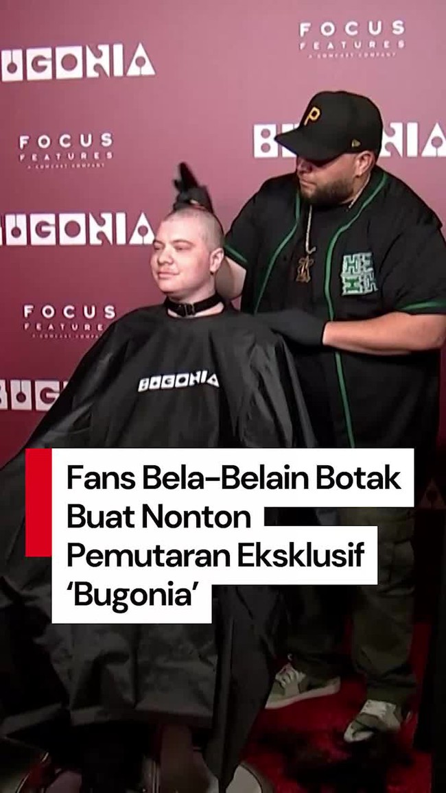 Video: Fans Bela-Belain Botak Demi Bisa Nonton Film Baru Emma Stone