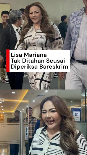 Video: Lisa Mariana Selesai Diperiksa Bareskrim, Tak Ditahan