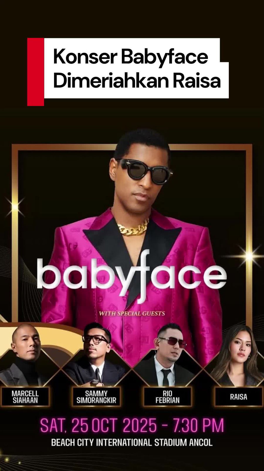 Video: Konser Babyface Gandeng 4 Musisi Indonesia, Ada Raisa hingga Marcell