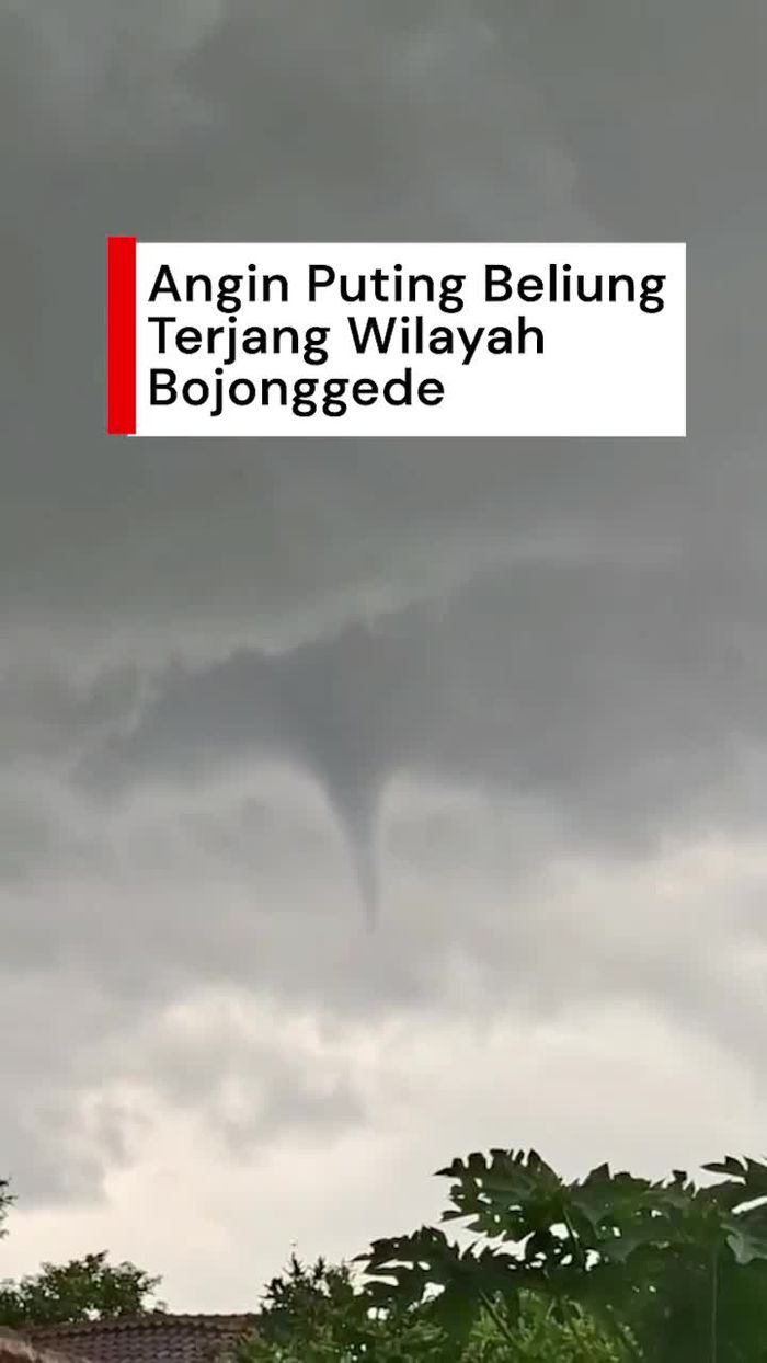 Video: Detik-detik Angin Puting Beliung Terjang Permukiman Warga di Bojonggede