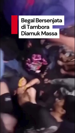 Video Begal Bersenpi di Tambora Diamuk Massa, 1 Warga Tertembak
