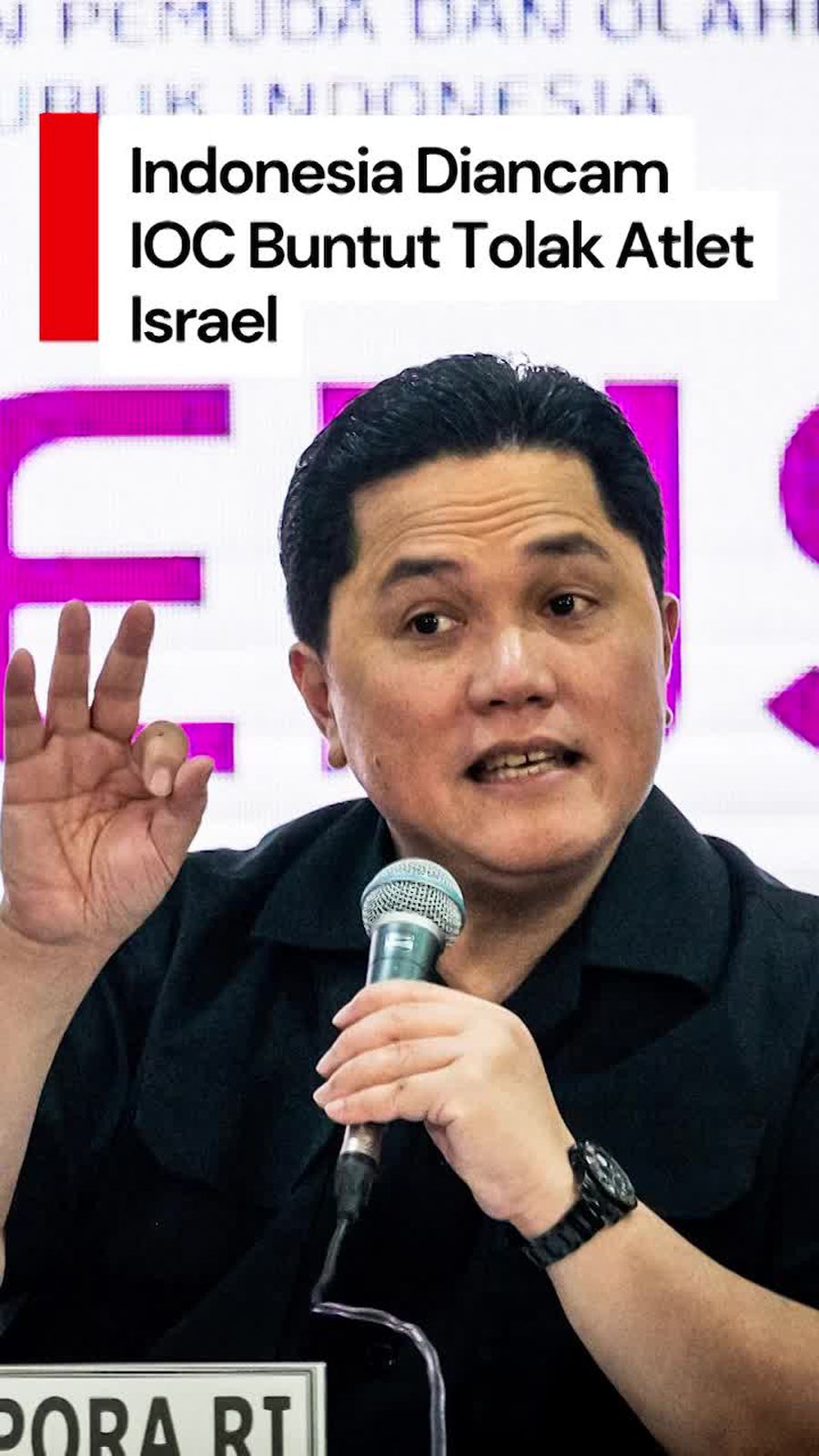 Video Indonesia Diancam IOC Buntut Tolak Atlet Israel, Menpora Tahu Konsekuensinya Video Indonesia Diancam IOC Buntut Tolak Atlet Israel, Menpora Tahu Konsekuensinya