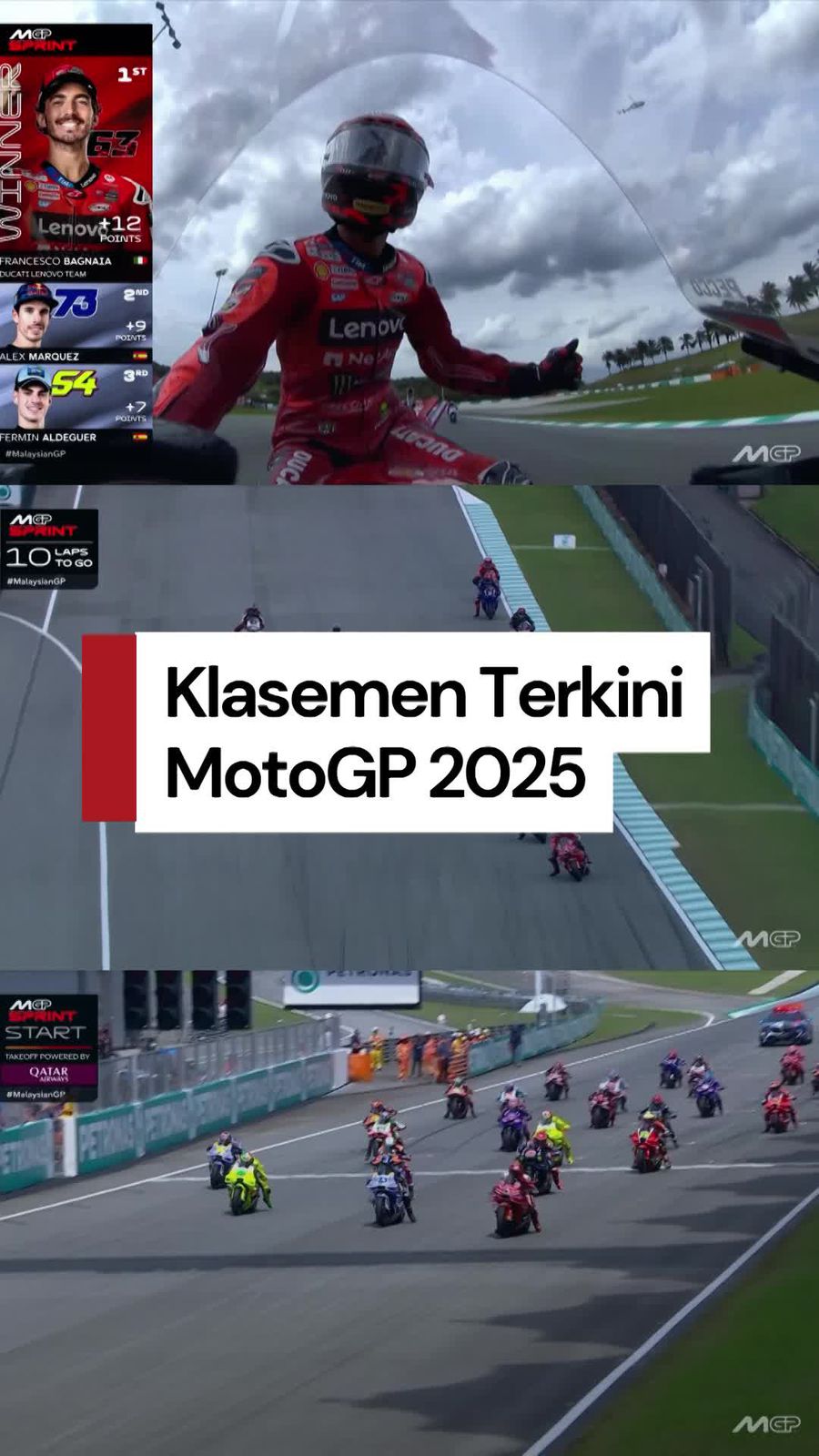 Video: Klasemen MotoGP 2025 Setelah Bagnaia Juara Sprint Race GP Malaysia Video: Klasemen MotoGP 2025 Setelah Bagnaia Juara Sprint Race GP Malaysia