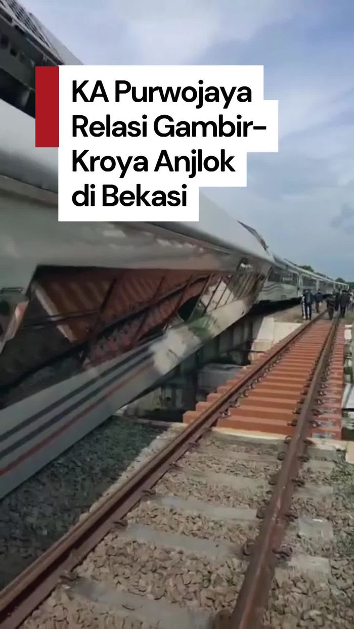 Video: KA Purwojaya Anjlok di Bekasi, KAI Pastikan Semua Penumpang Selamat