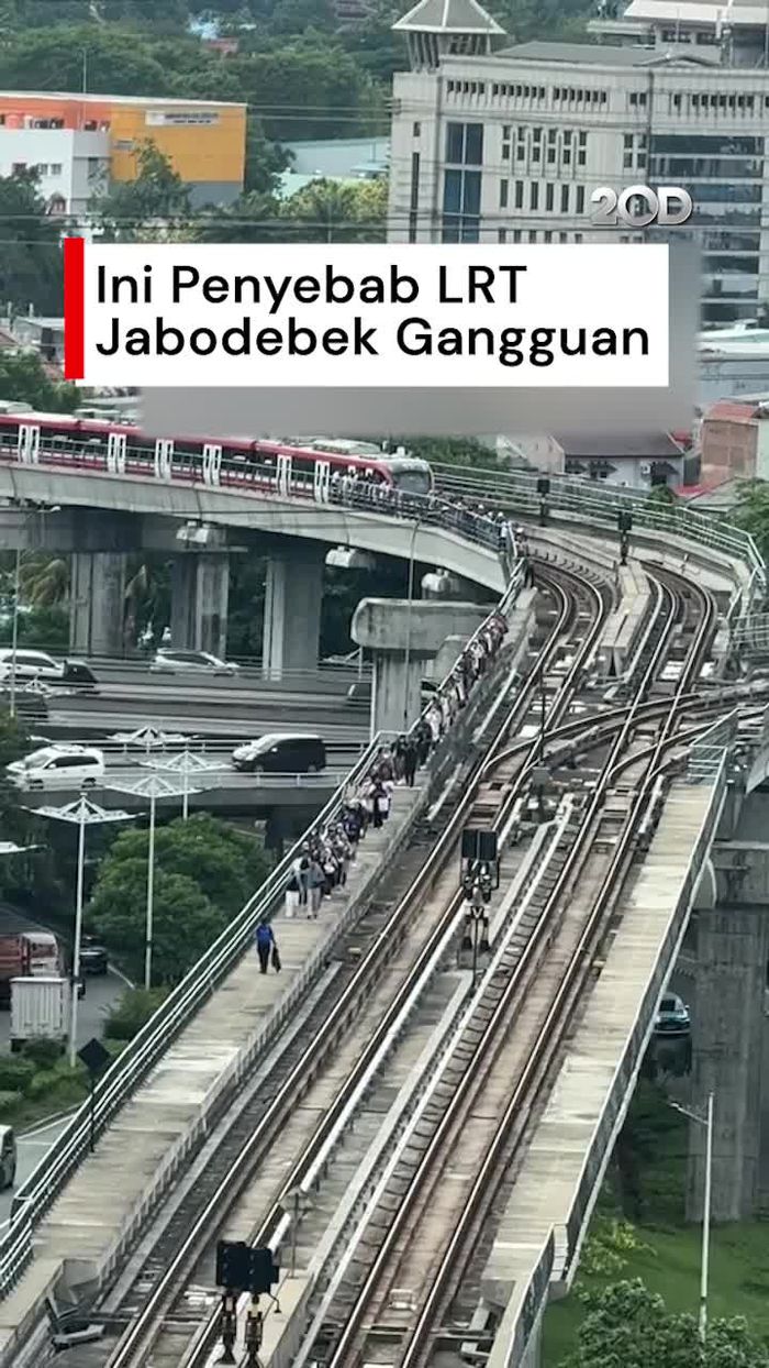 Video: Ini Penyebab LRT Jabodebek Gangguan-Buat Penumpang Jalan di Lintasan