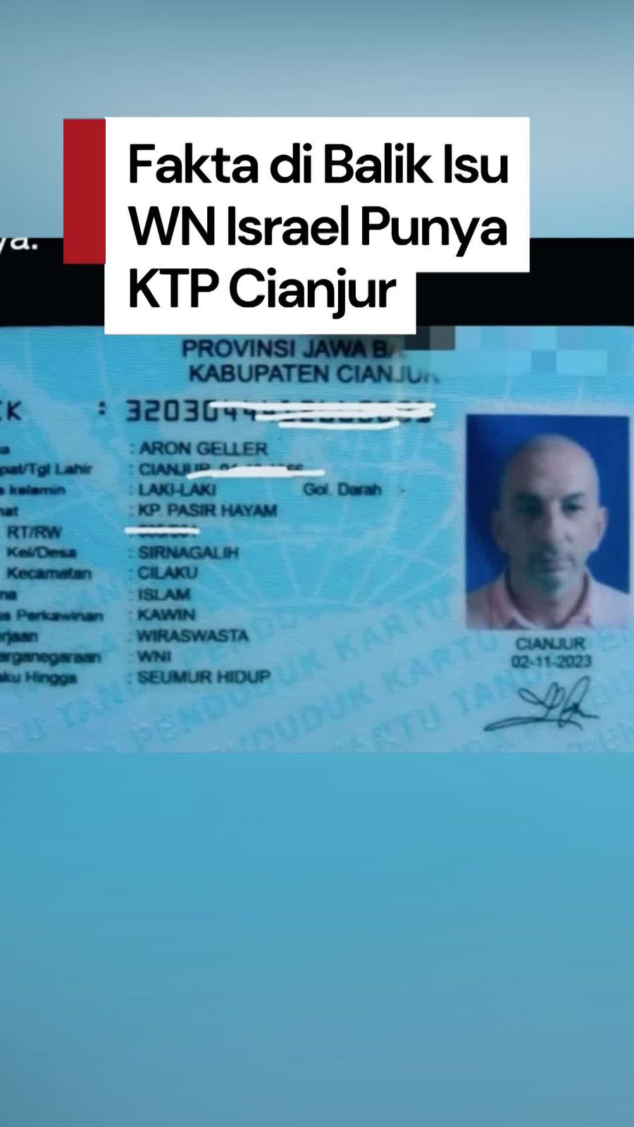 Video: Heboh WN Israel Disebut Punya KTP Cianjur, Ini Faktanya Video: Heboh WN Israel Disebut Punya KTP Cianjur, Ini Faktanya