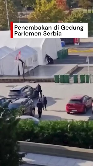 Video: Penembakan Terjadi di Gedung Parlemen Serbia, Picu Kebakaran