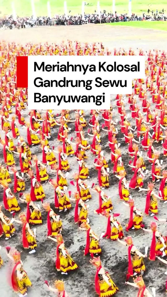 Video: 1.400 Penari Tampil Kompak di Gandrung Sewu Banyuwangi