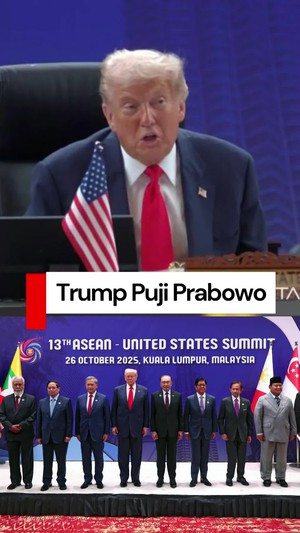 Video Momen Trump Puji Prabowo di Depan Pemimpin ASEAN
