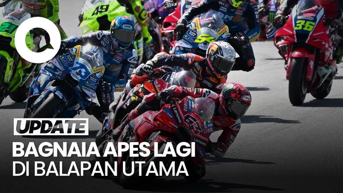 Video Gagalnya Kebangkitan Bagnaia, Desmosedici Ngambek di Tengah Balapan