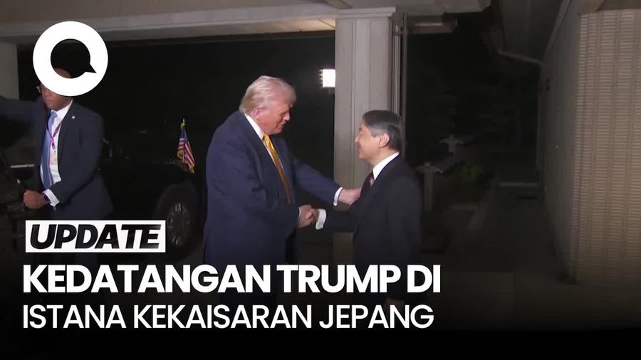 Video Donald Trump Disambut Kaisar Jepang Saat Tiba di Tokyo