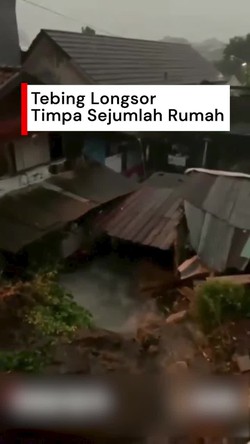 Video: Kondisi Tebing Longsor Rusak Sejumlah Rumah di Bogor