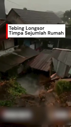 Video: Kondisi Tebing Longsor Rusak Sejumlah Rumah di Bogor