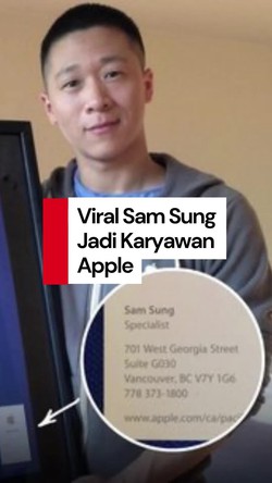Video: Sam Sung Mantan Pegawai Apple yang Viral, Kini Ganti Nama