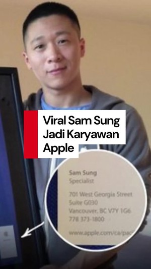 Video: Sam Sung Mantan Pegawai Apple yang Viral, Kini Ganti Nama