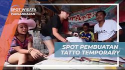 Mencoba Tatto Temporary di Tempat Pembuatan di Pangandaran  