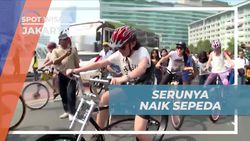Mencoba Naik Sepeda Chopper dan Menyusuri Jalan-Jalan Kota Jakarta saat Car Free Day  
