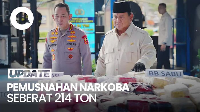 Video: Prabowo Didampingi Kapolri Musnahkan 214 Ton Narkoba Hasil Sitaan Polri Video: Prabowo Didampingi Kapolri Musnahkan 214 Ton Narkoba Hasil Sitaan Polri