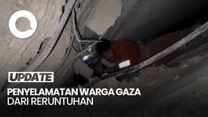 Video Tim SAR Palestina Cari Warga Tertimbun Seusai Serangan Israel