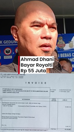 Video: Ahmad Dhani Pamer Ditagih Royalti Lagu Rp 55 Juta